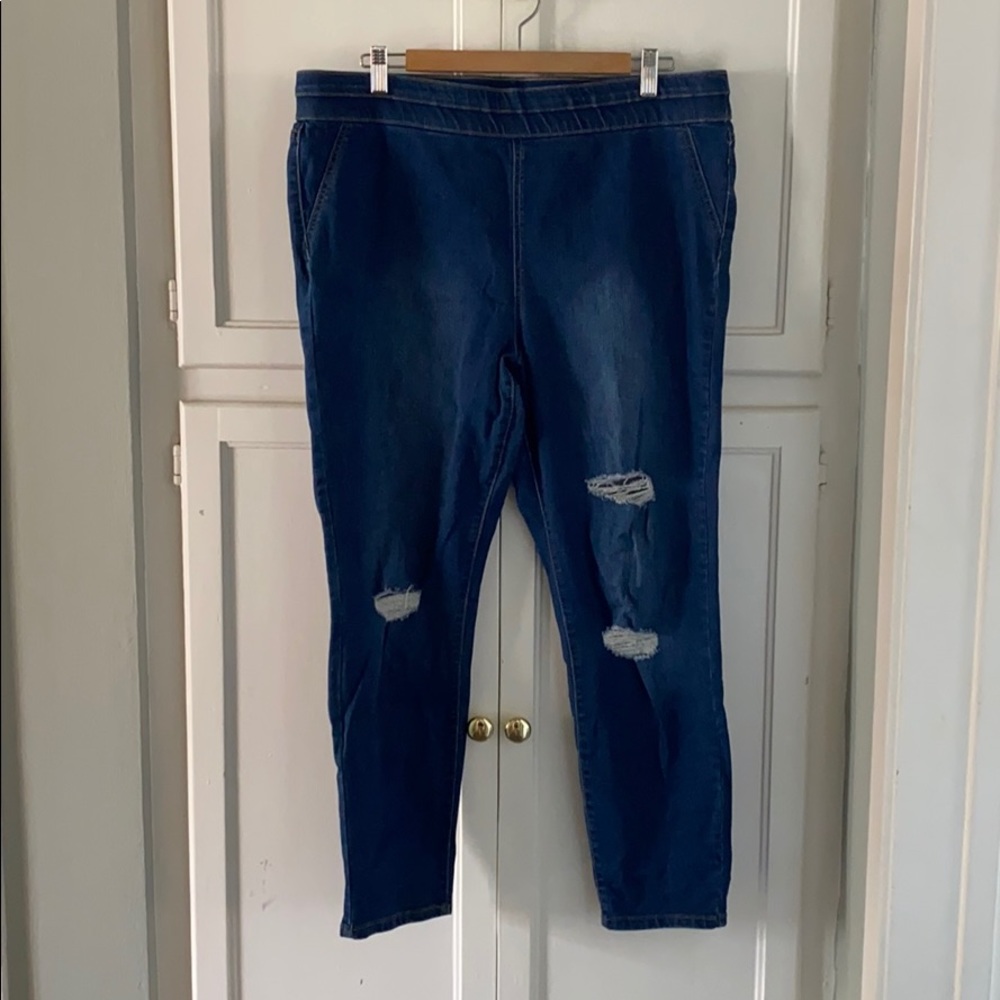 High waisted ankle jeggings